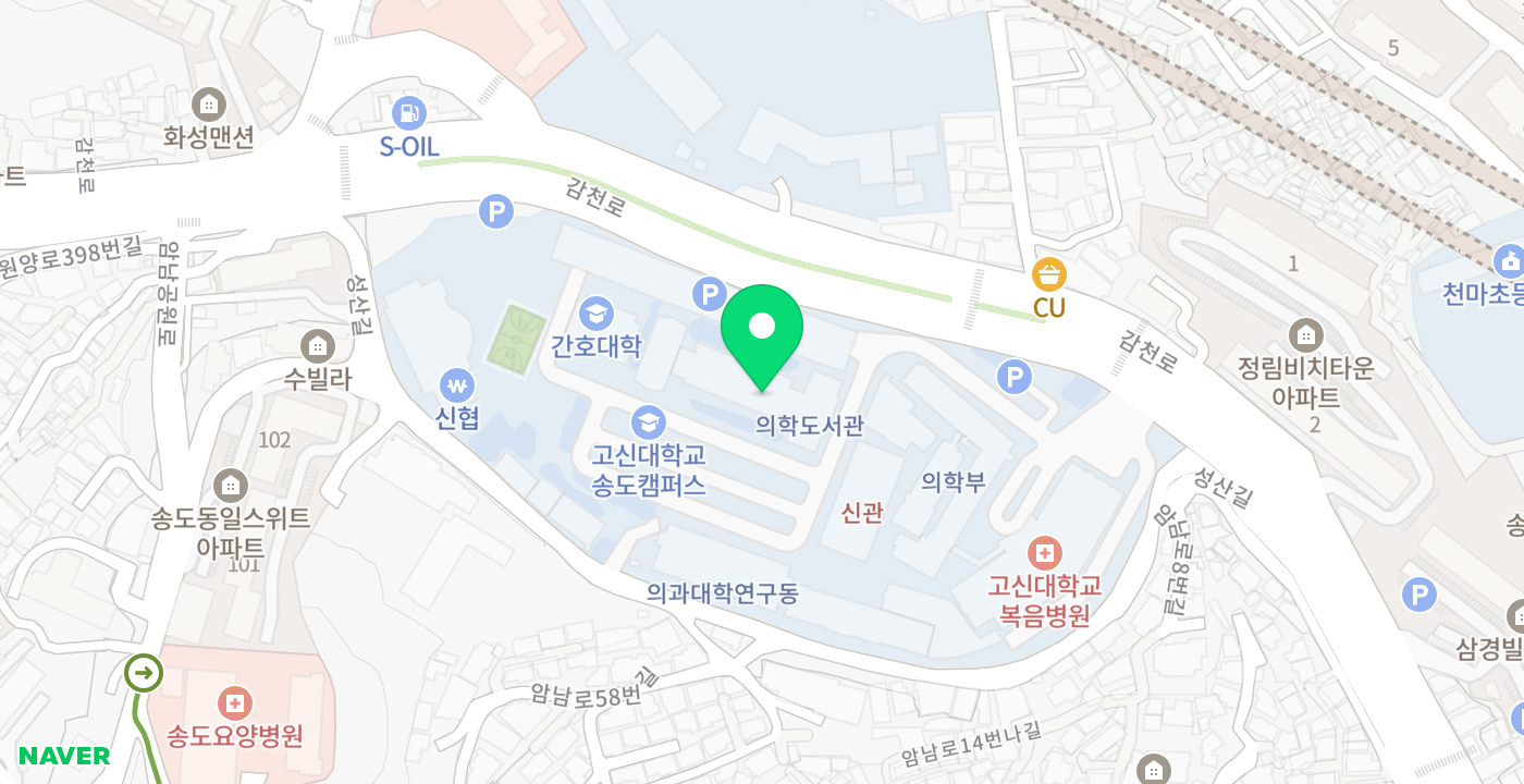 고신대학교 복음병원 위치 지도