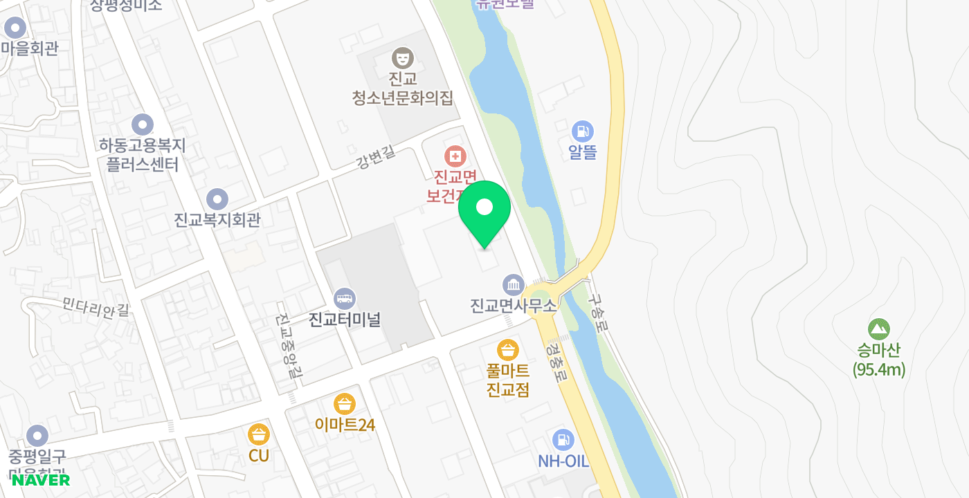 진교면 무인민원발급기 위치 지도