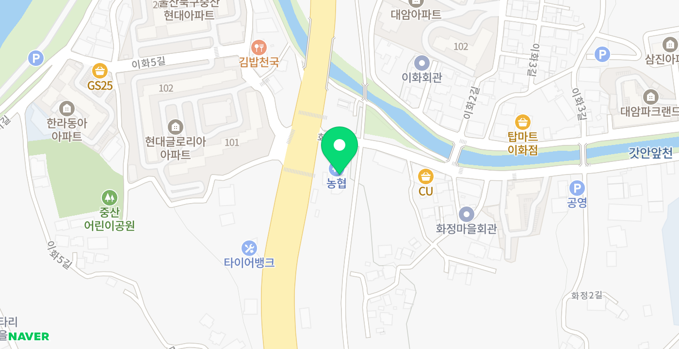 농소농협 이화지점 위치 지도