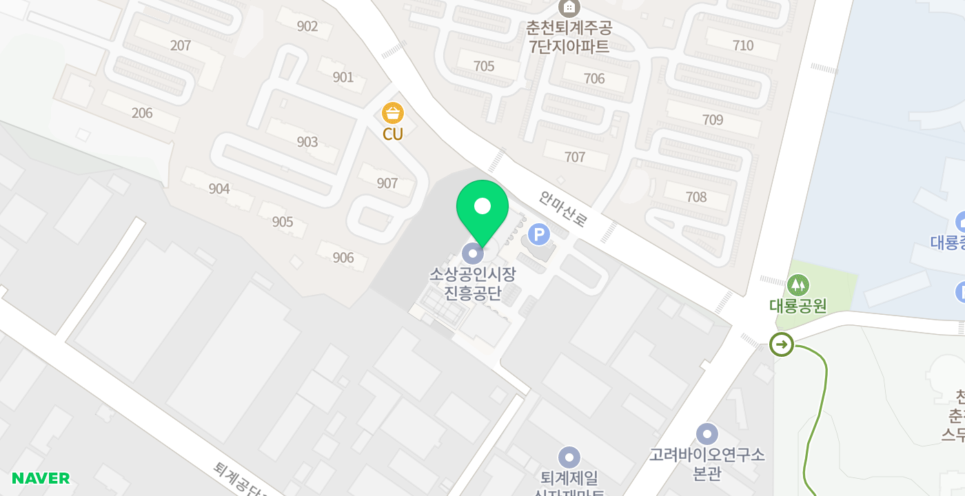 강원지방중소벤처기업청 위치 지도