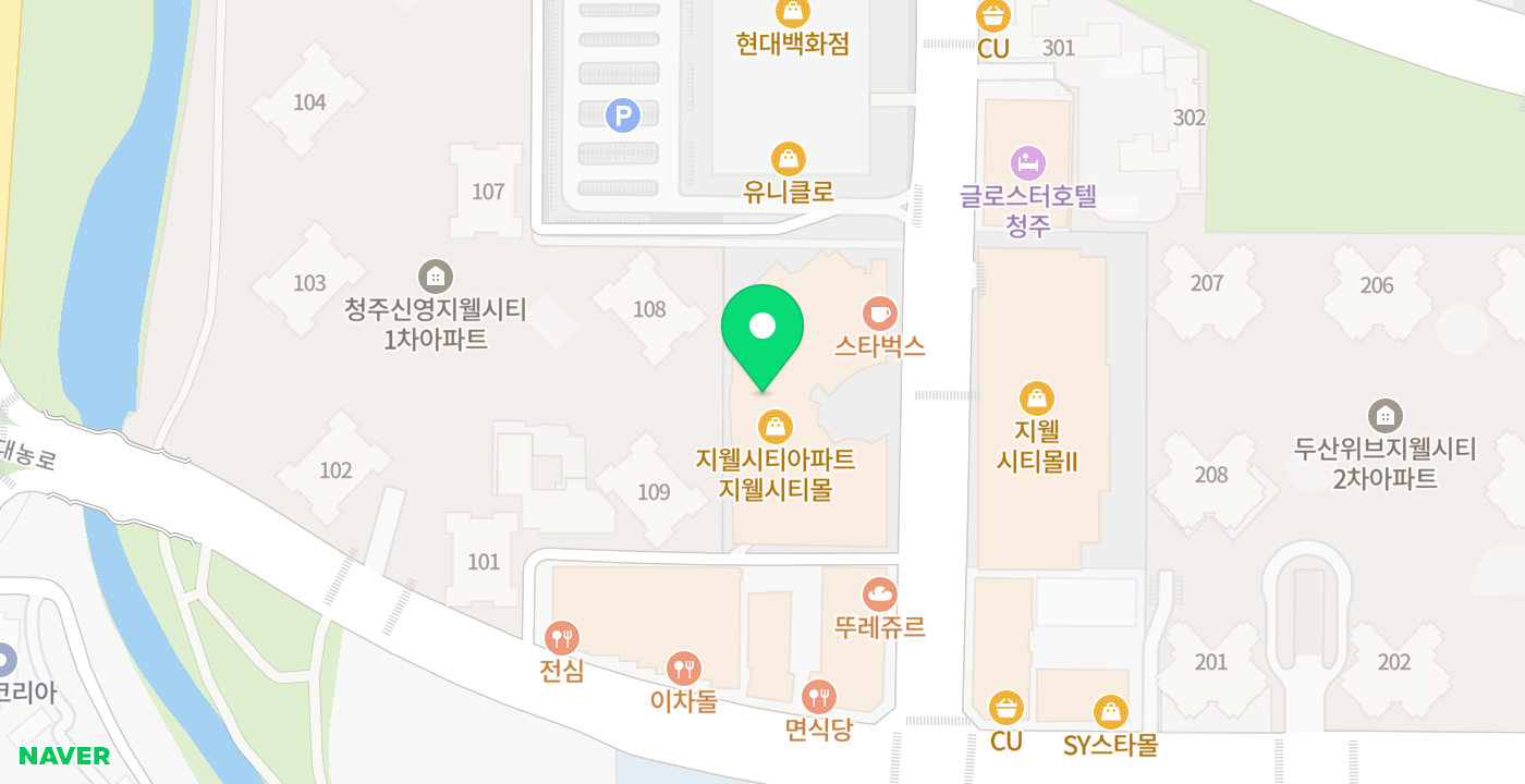 지웰시티몰 위치 지도