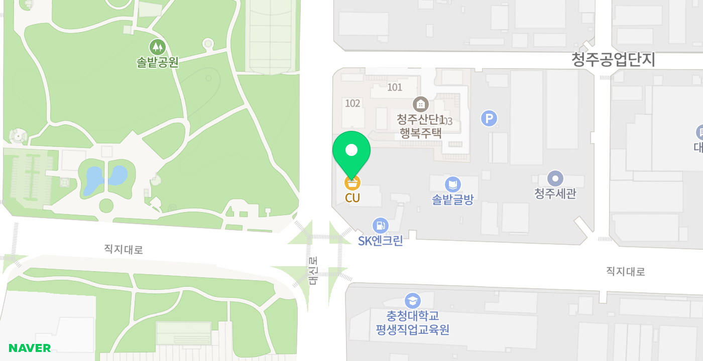 청주산업비즈니스센터 위치 지도