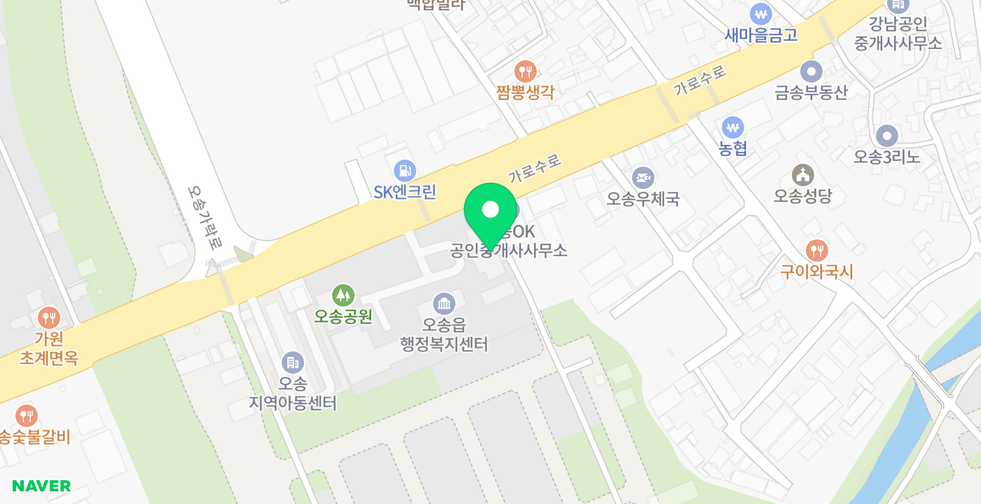오송읍사무소 위치 지도