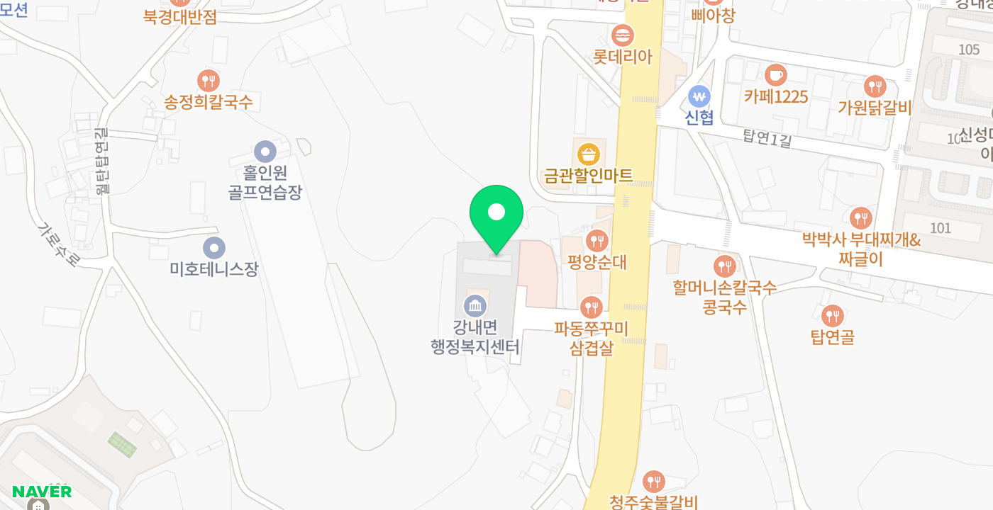 강내면사무소 위치 지도
