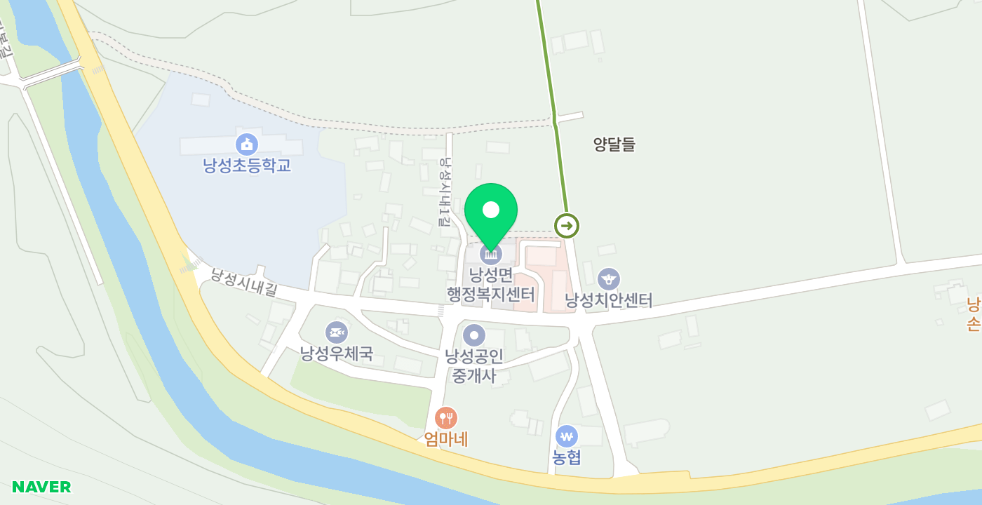낭성면사무소 위치 지도