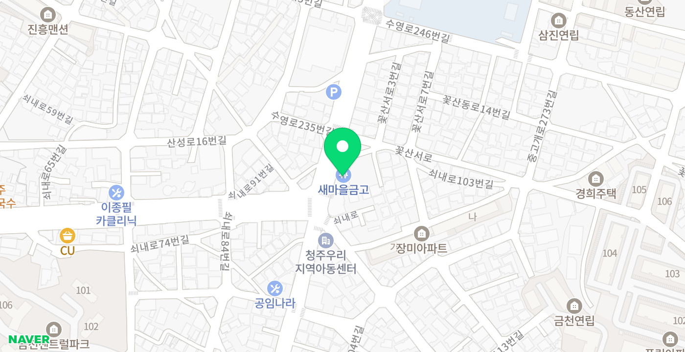 금천새마을 위치 지도