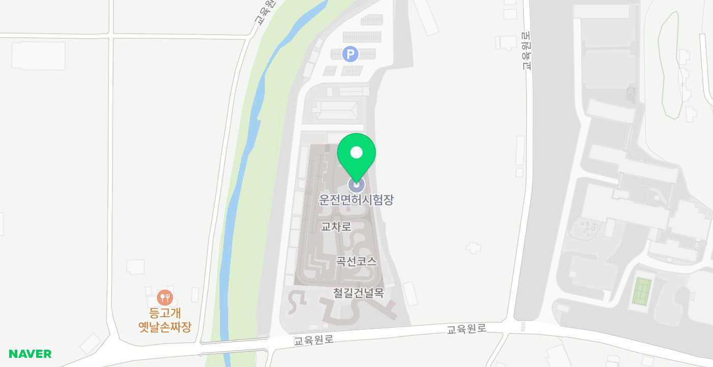 가덕면 운전면허시험장 위치 지도