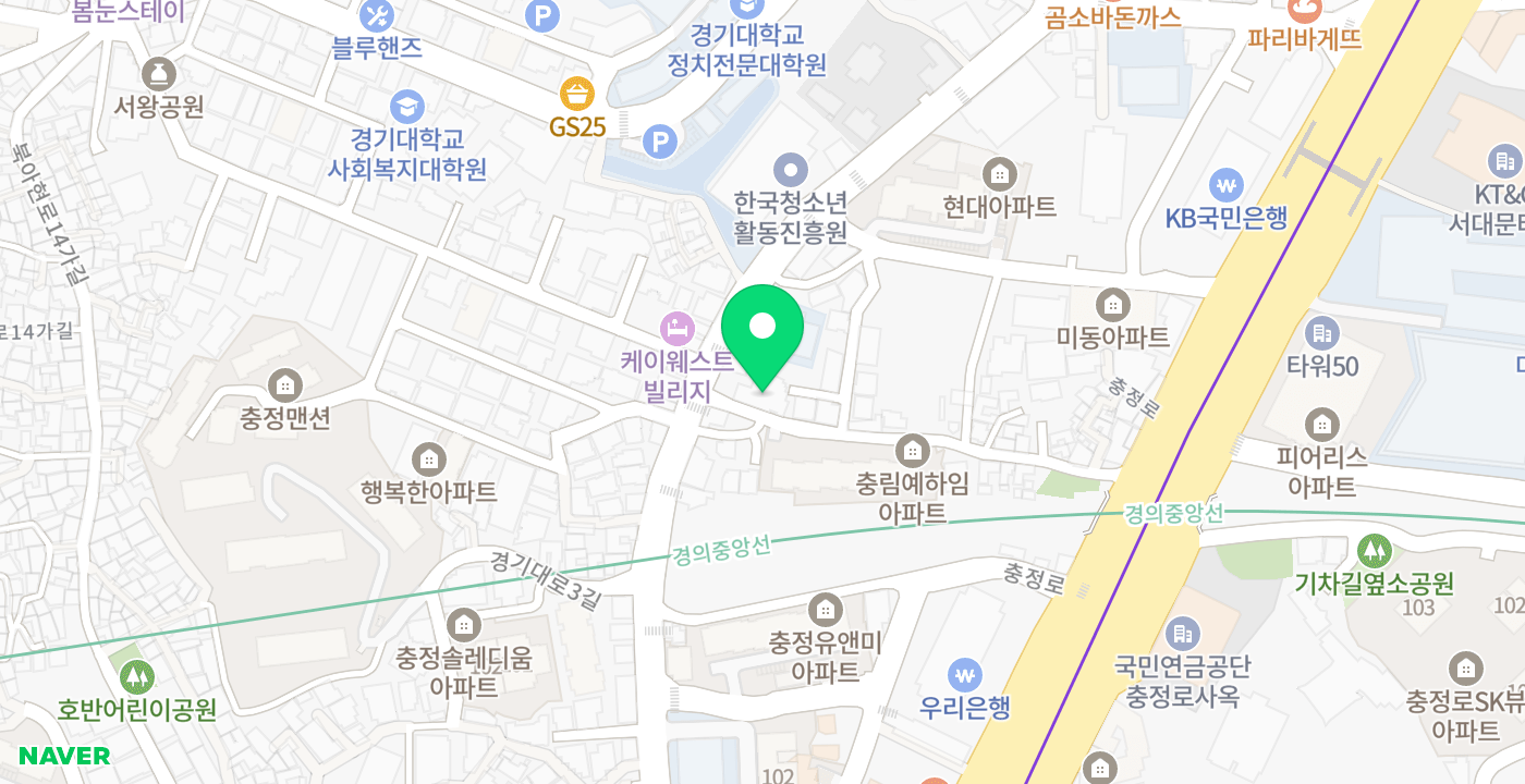 충현동자치회관 위치 지도