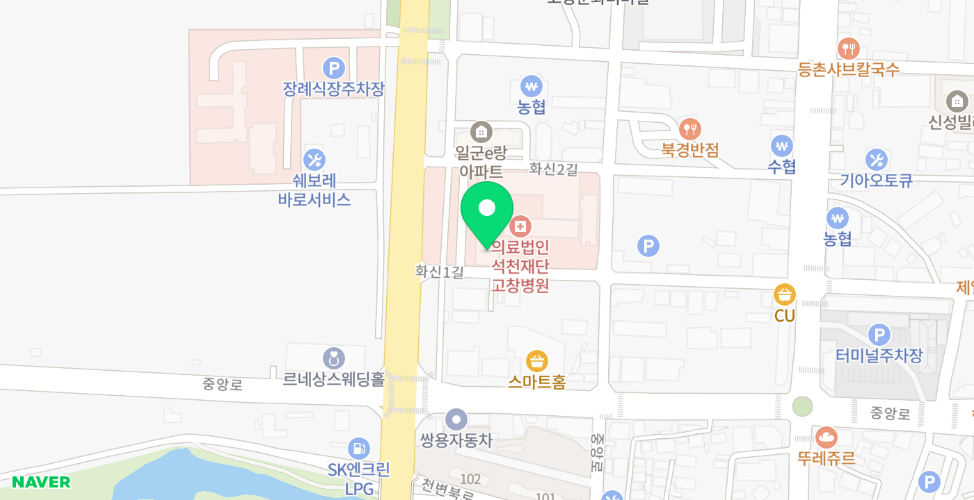 고창종합병원 위치 지도