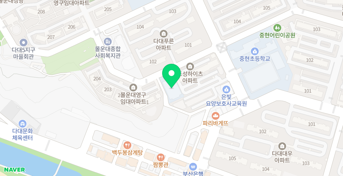 다대도서관 위치 지도