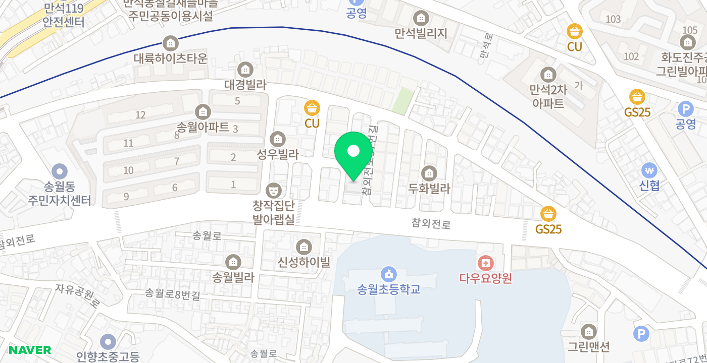 개항동 어울터 위치 지도