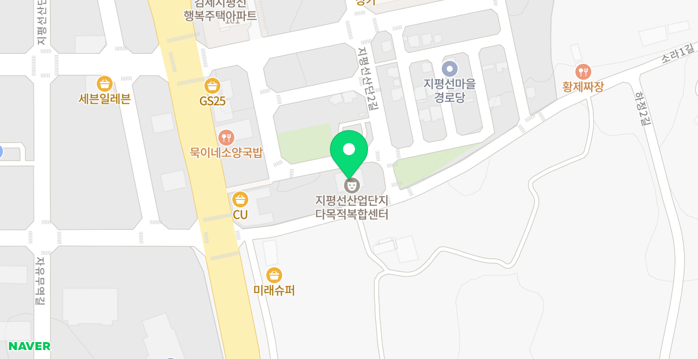지평선산업단지 다목적복합센터 위치 지도