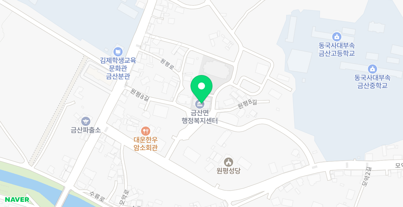 금산면 위치 지도