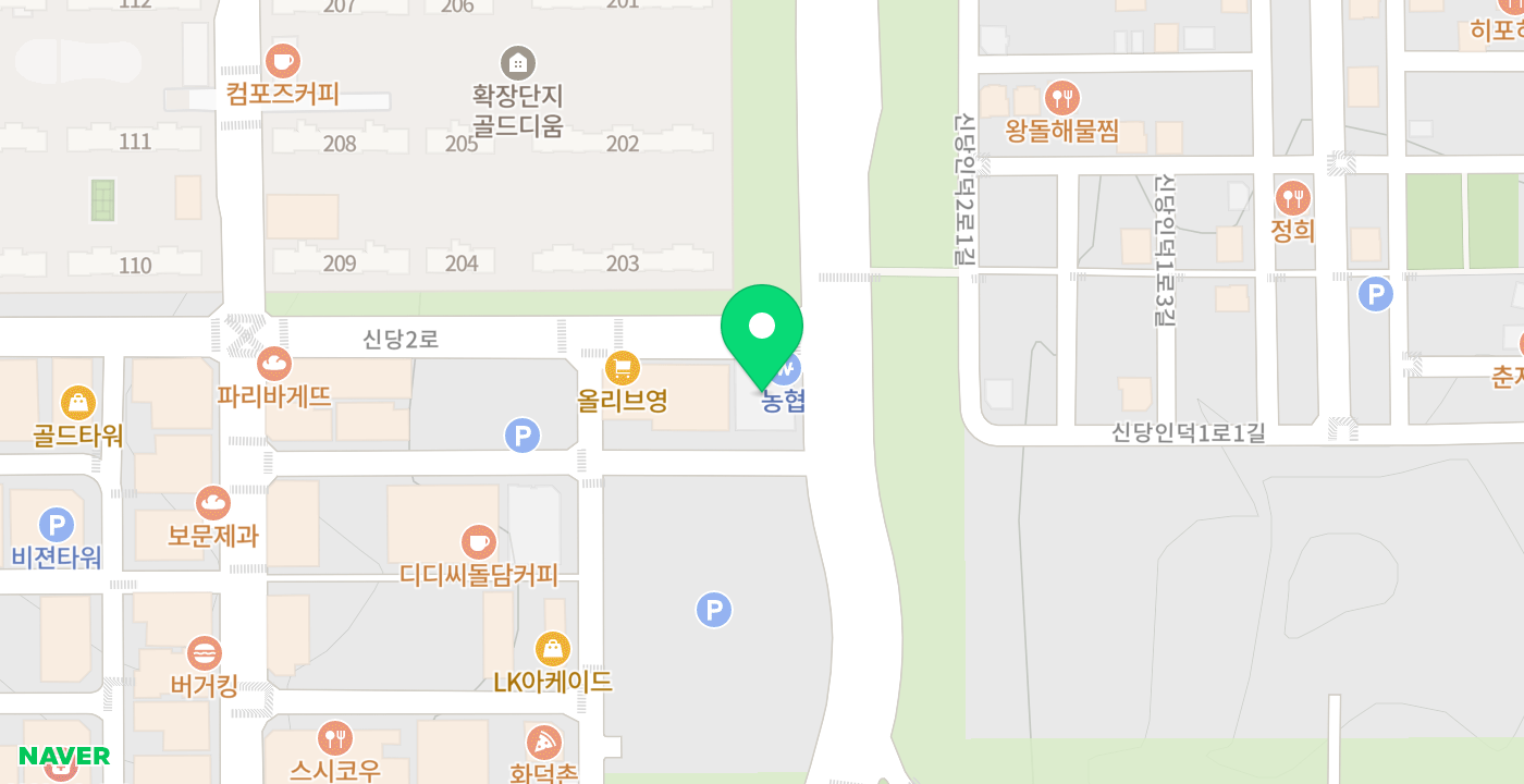 동구미농협 산동지점 위치 지도