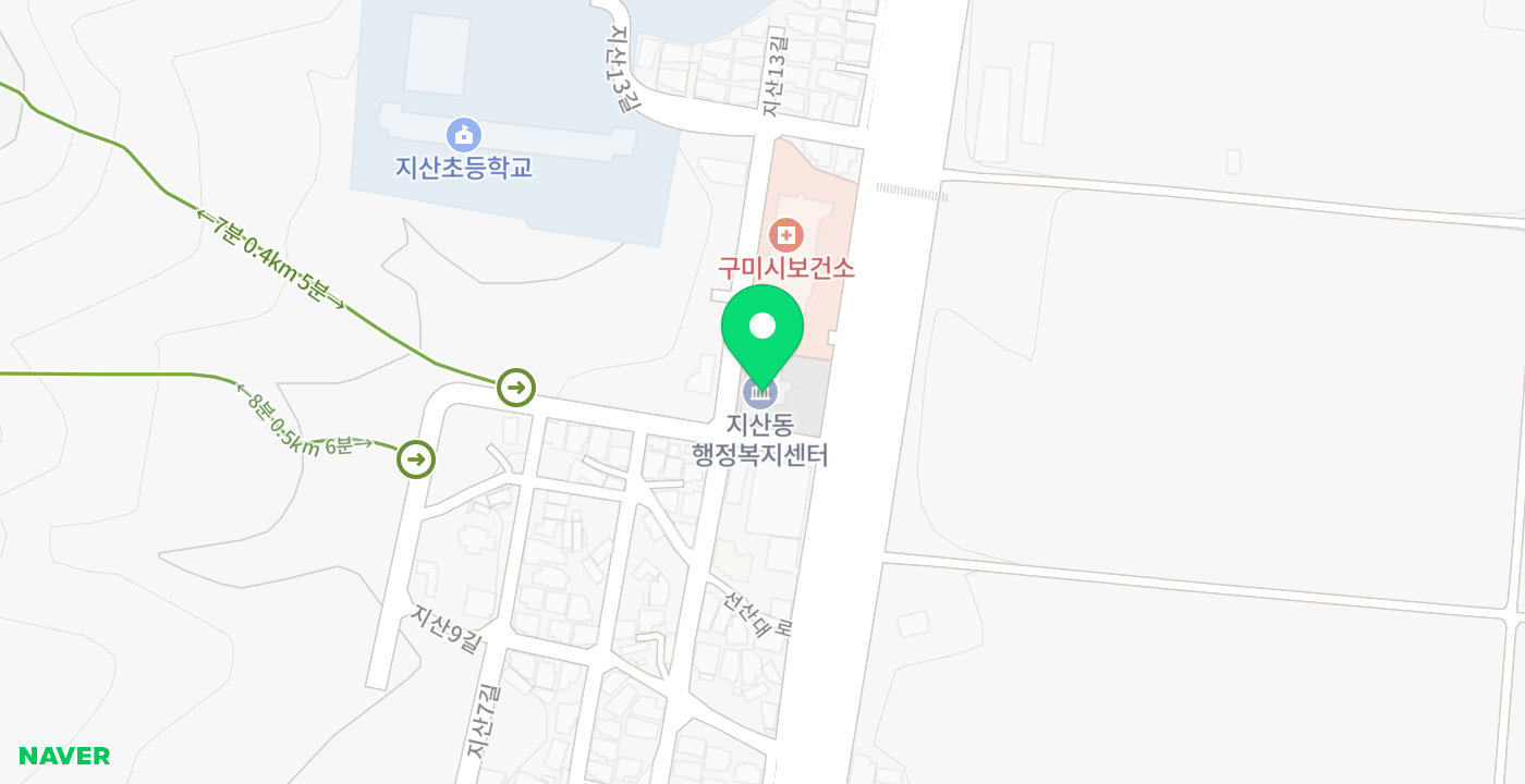 지산동행정복지센터 위치 지도