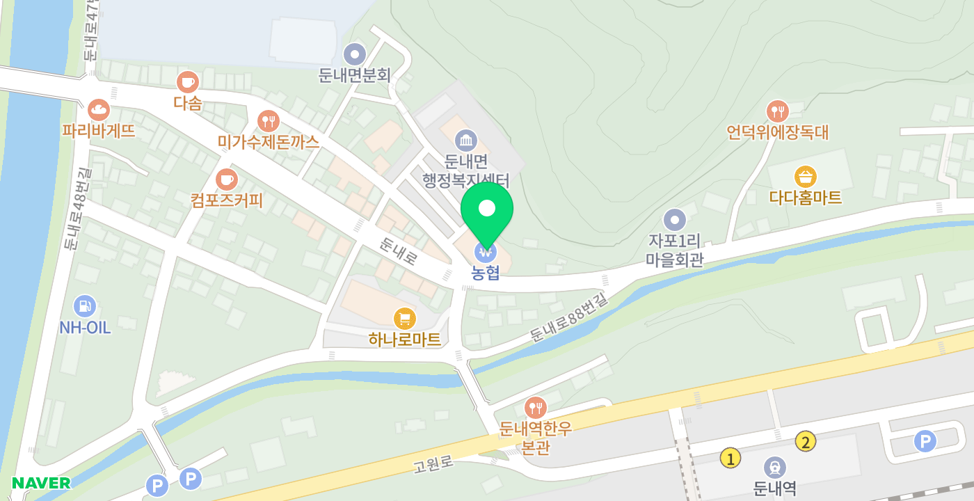 둔내농협 위치 지도