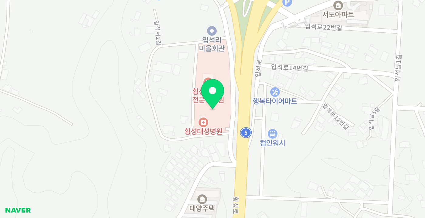 횡성대성병원 위치 지도