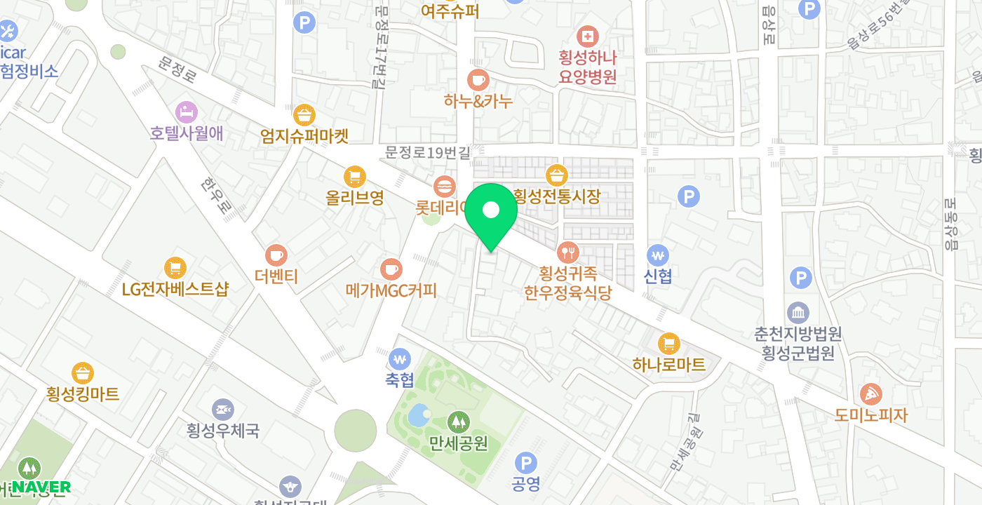 MG횡성새마을금고 위치 지도