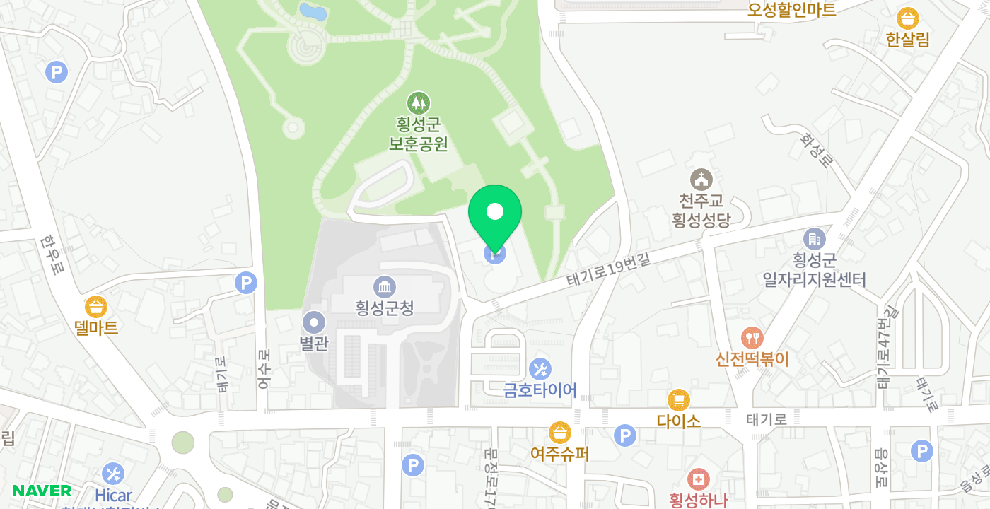횡성군청 허가민원과 1 위치 지도
