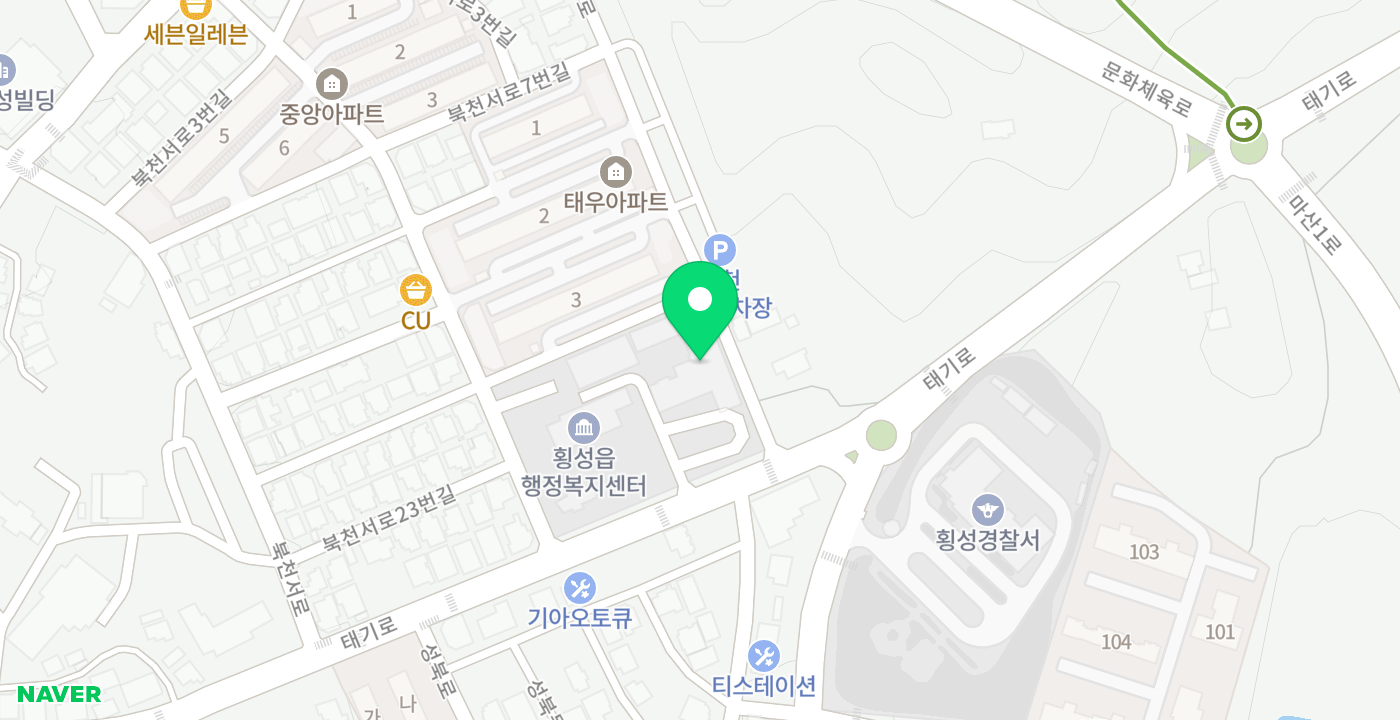 횡성읍사무소 1 위치 지도