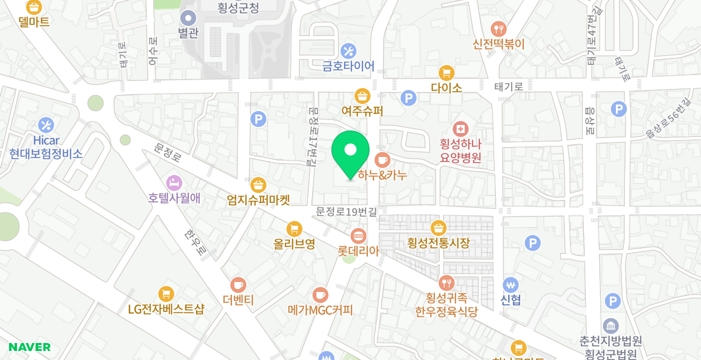 횡성군지부 농협 위치 지도