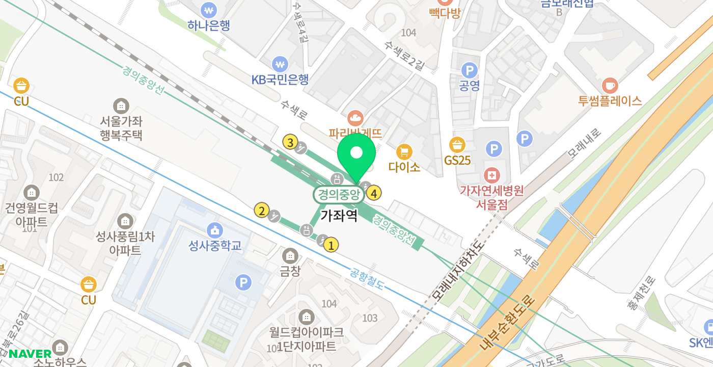 가좌역 무인민원발급기 위치 지도