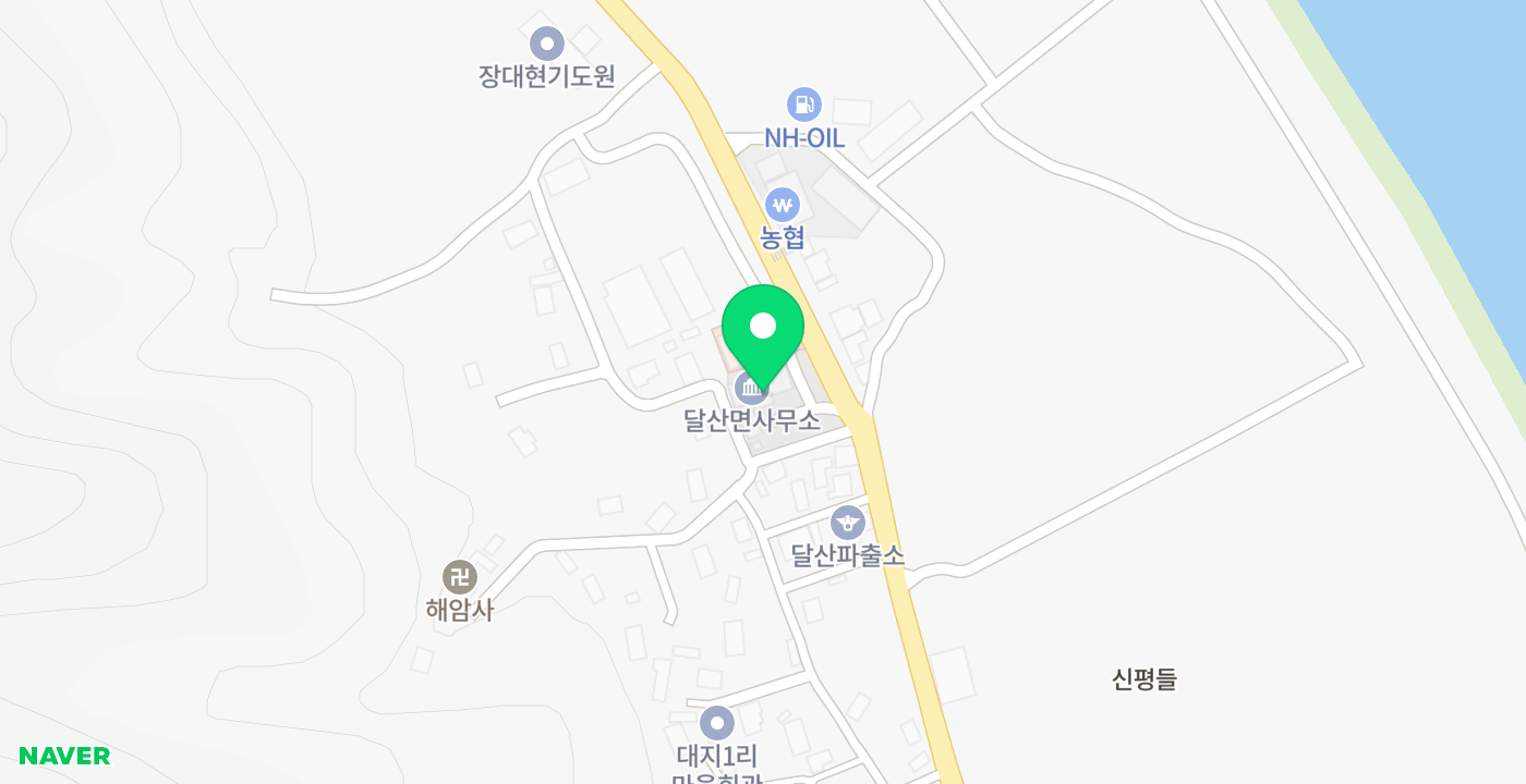 달산면 위치 지도