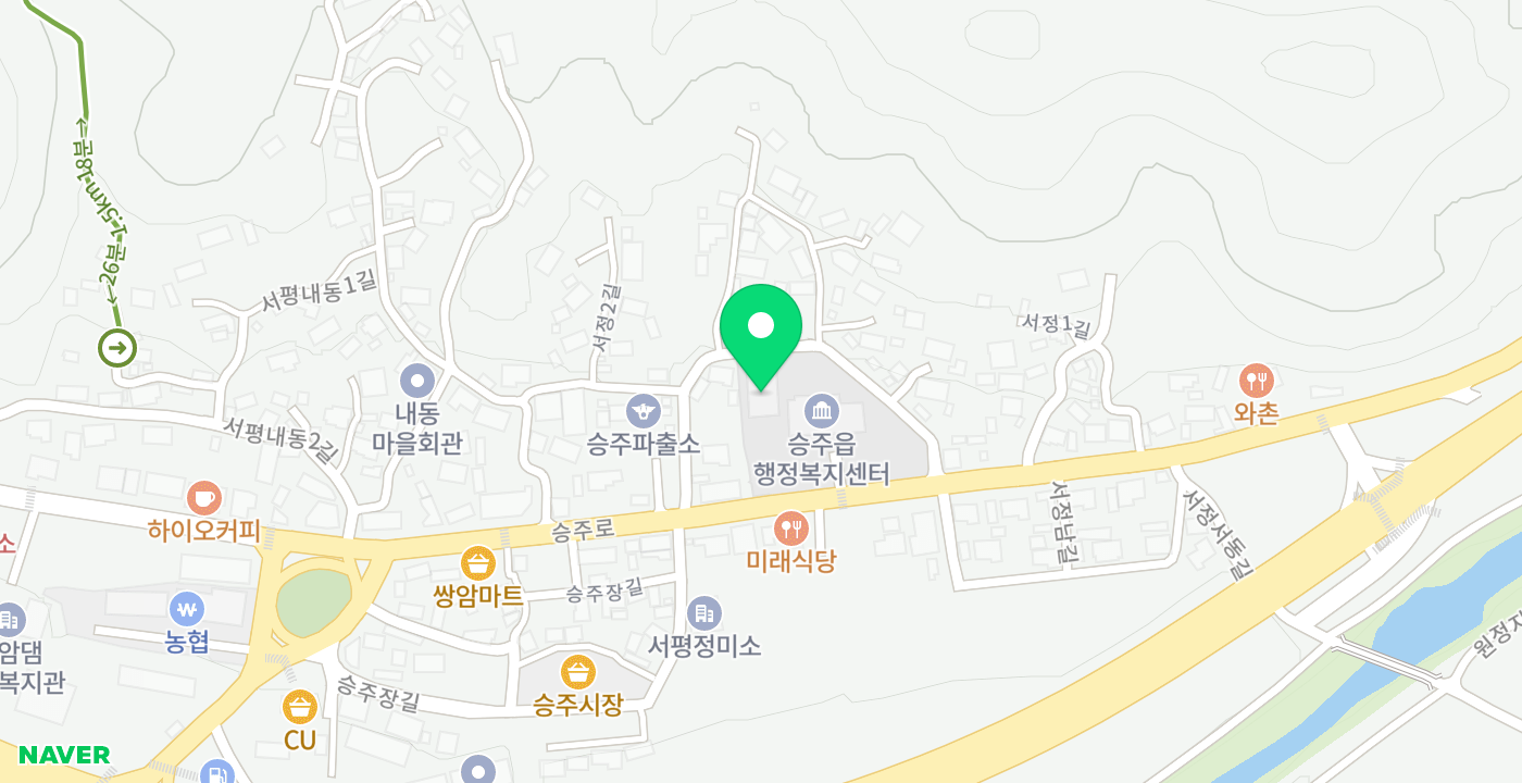 승주읍사무소 위치 지도