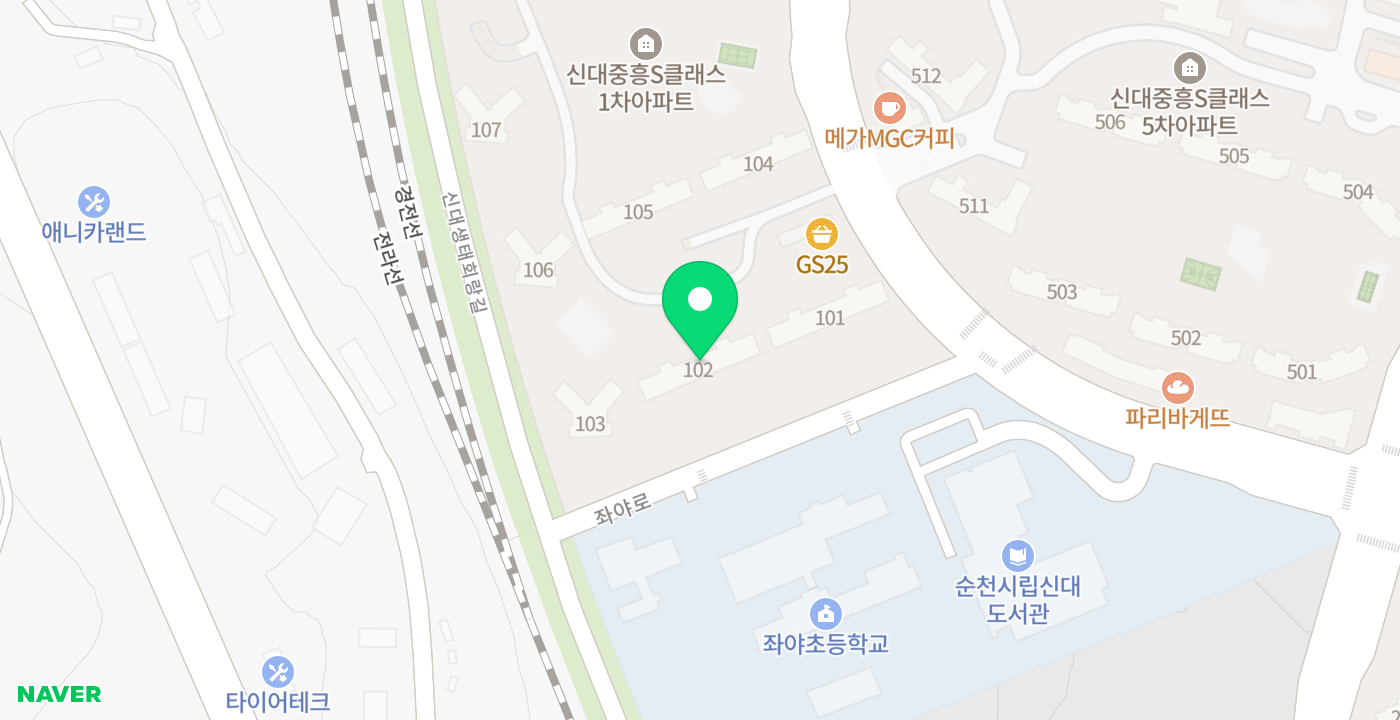 신대 중흥 1차 아파트 위치 지도