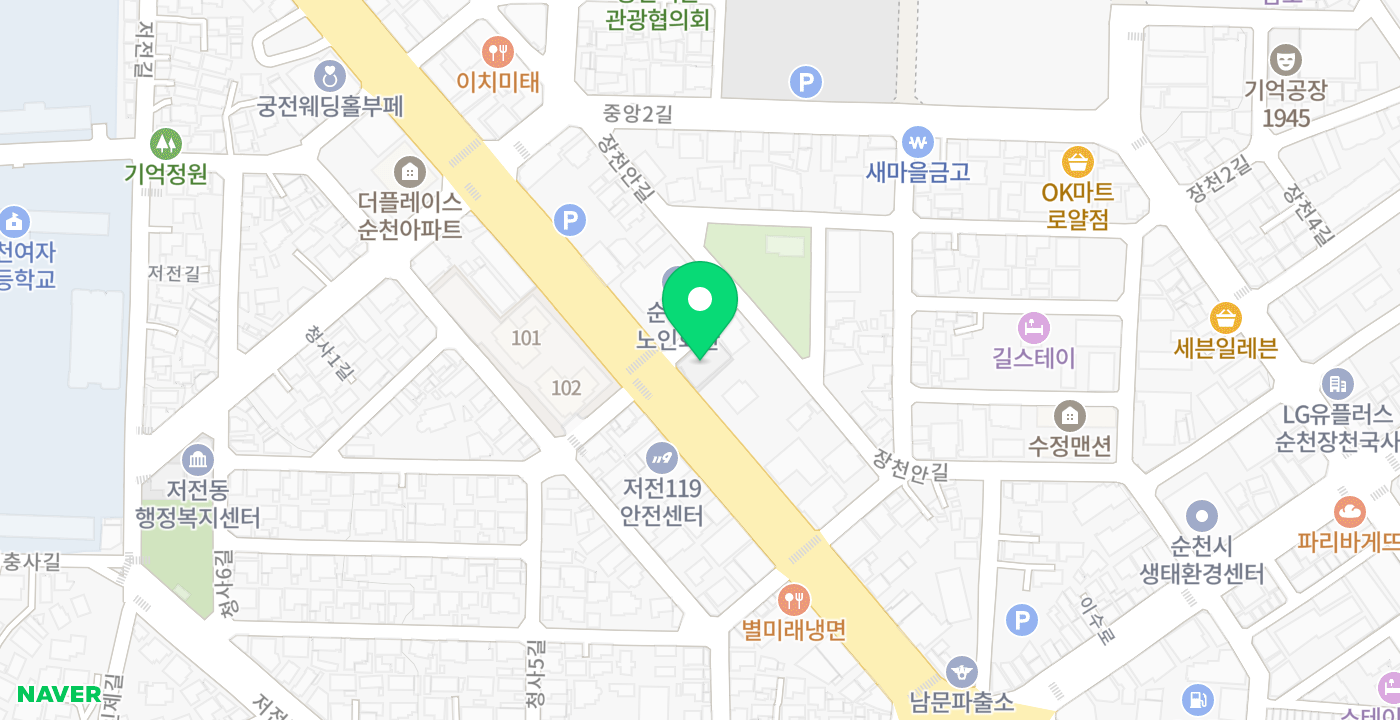 장천동 행정복지센터 위치 지도