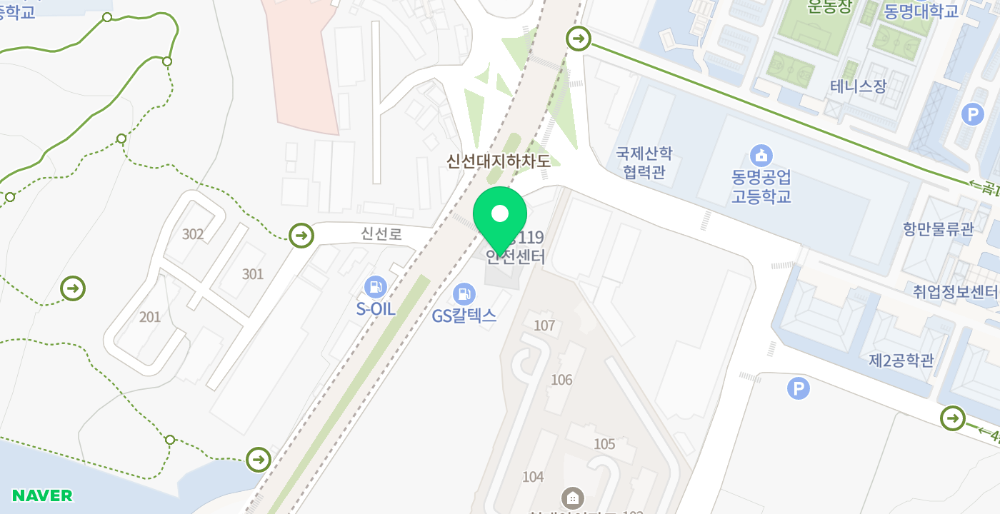 용당동 행정복지센터 위치 지도