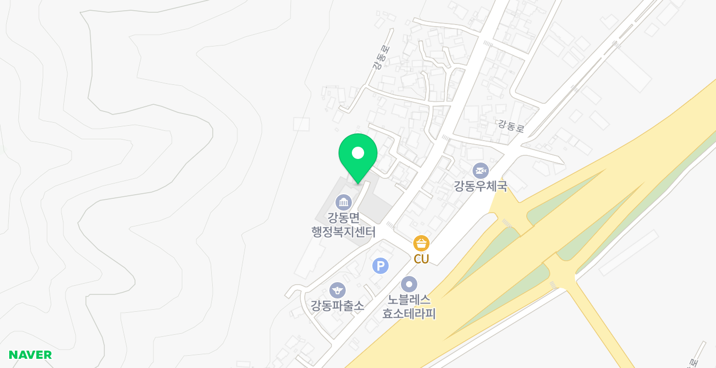 강동면행정복지센터 위치 지도