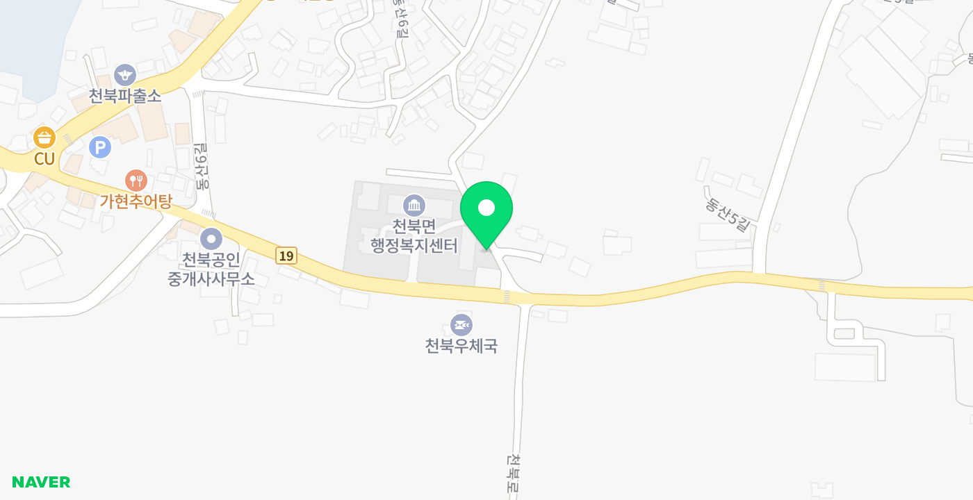 천북면행정복지센터 위치 지도