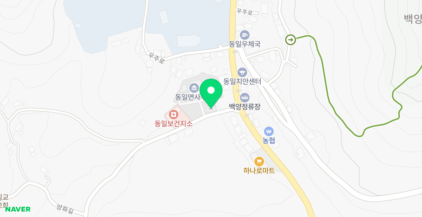 동일면_무인 위치 지도