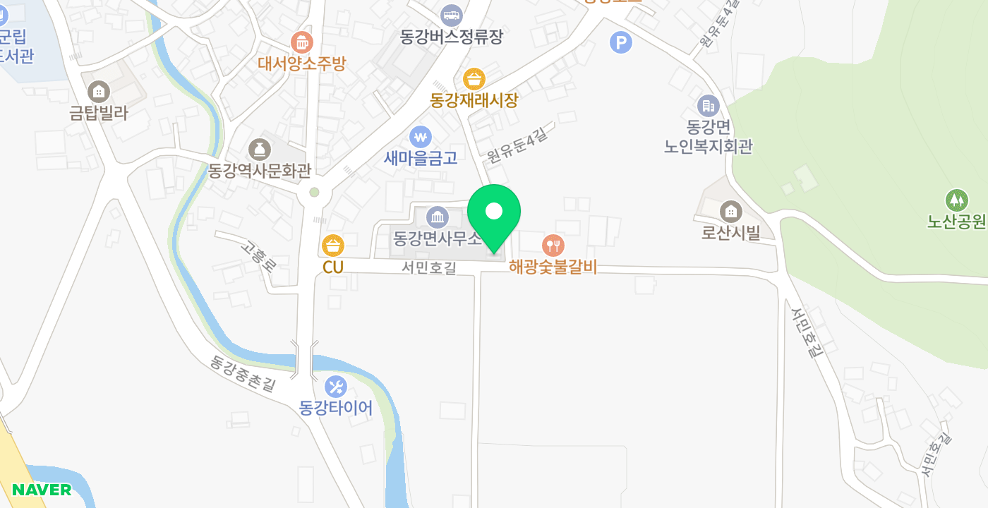 동강면_무인 위치 지도