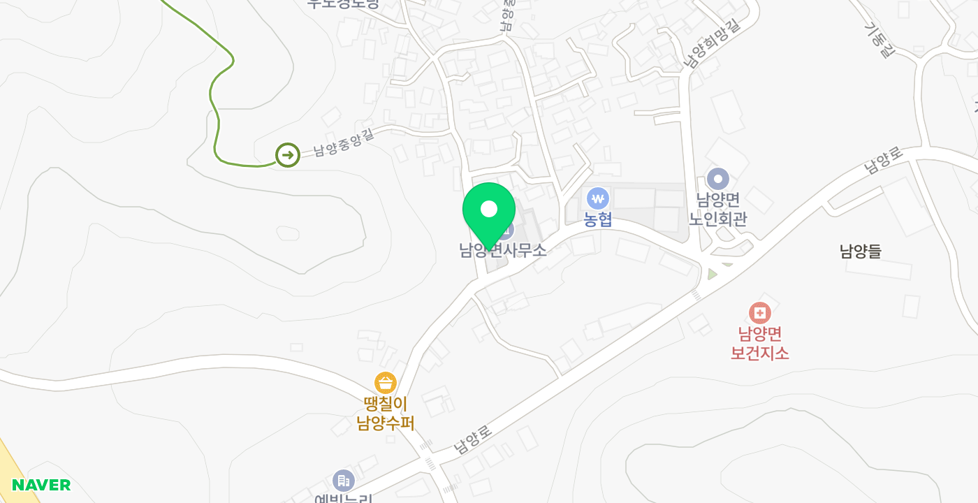 남양면_무인 위치 지도