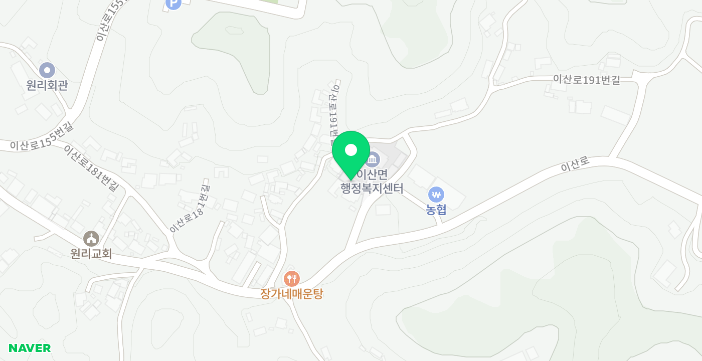 이산면사무소 위치 지도