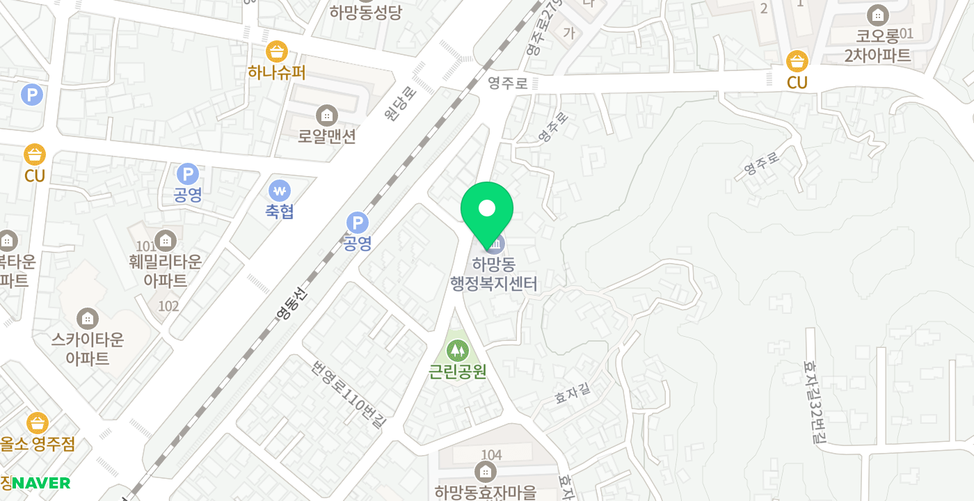 하망동 행정복지센터 위치 지도