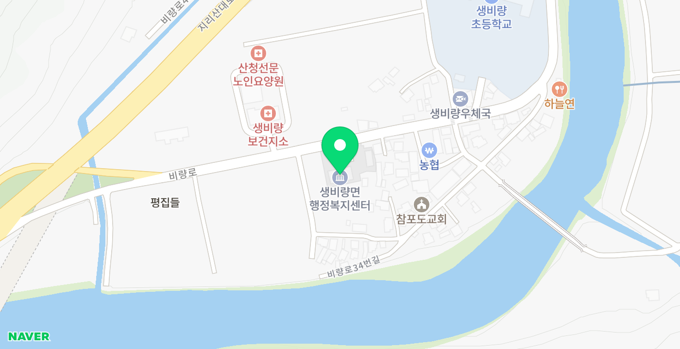 생비량면 위치 지도