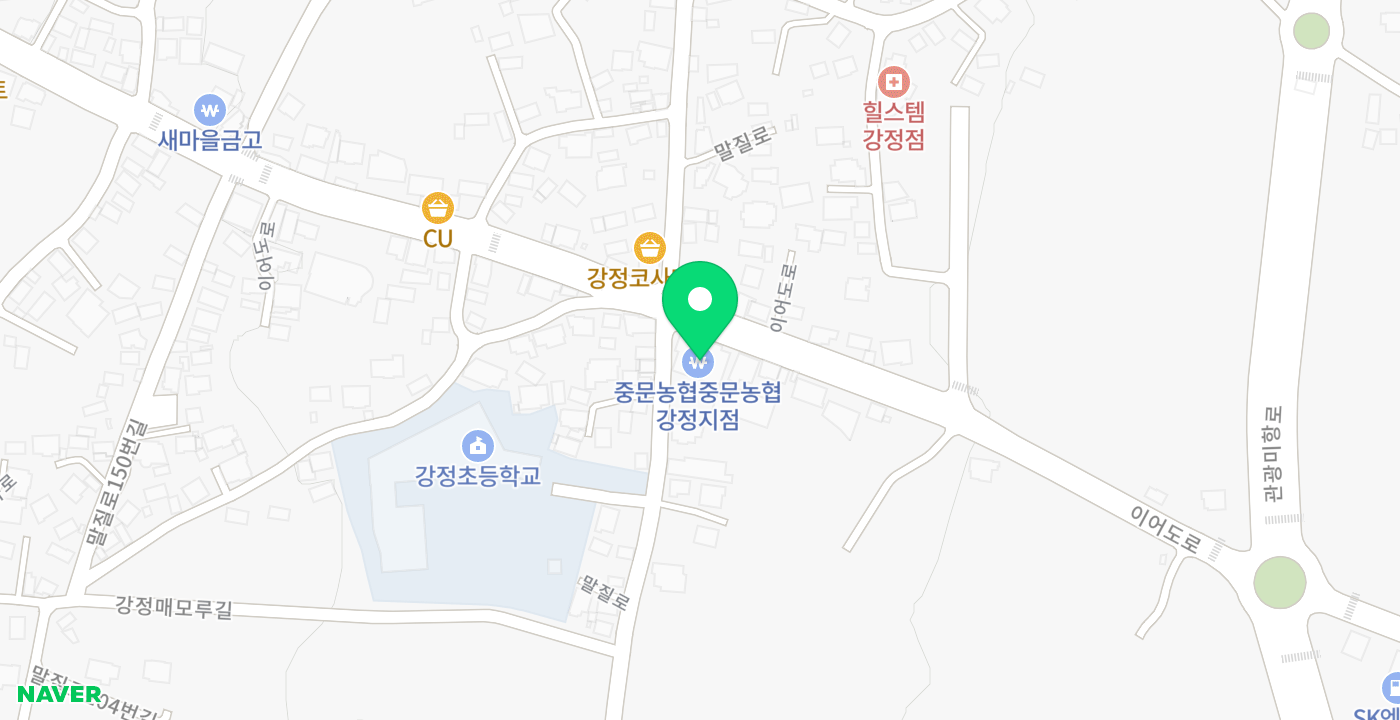 중문농협 강정지점 위치 지도