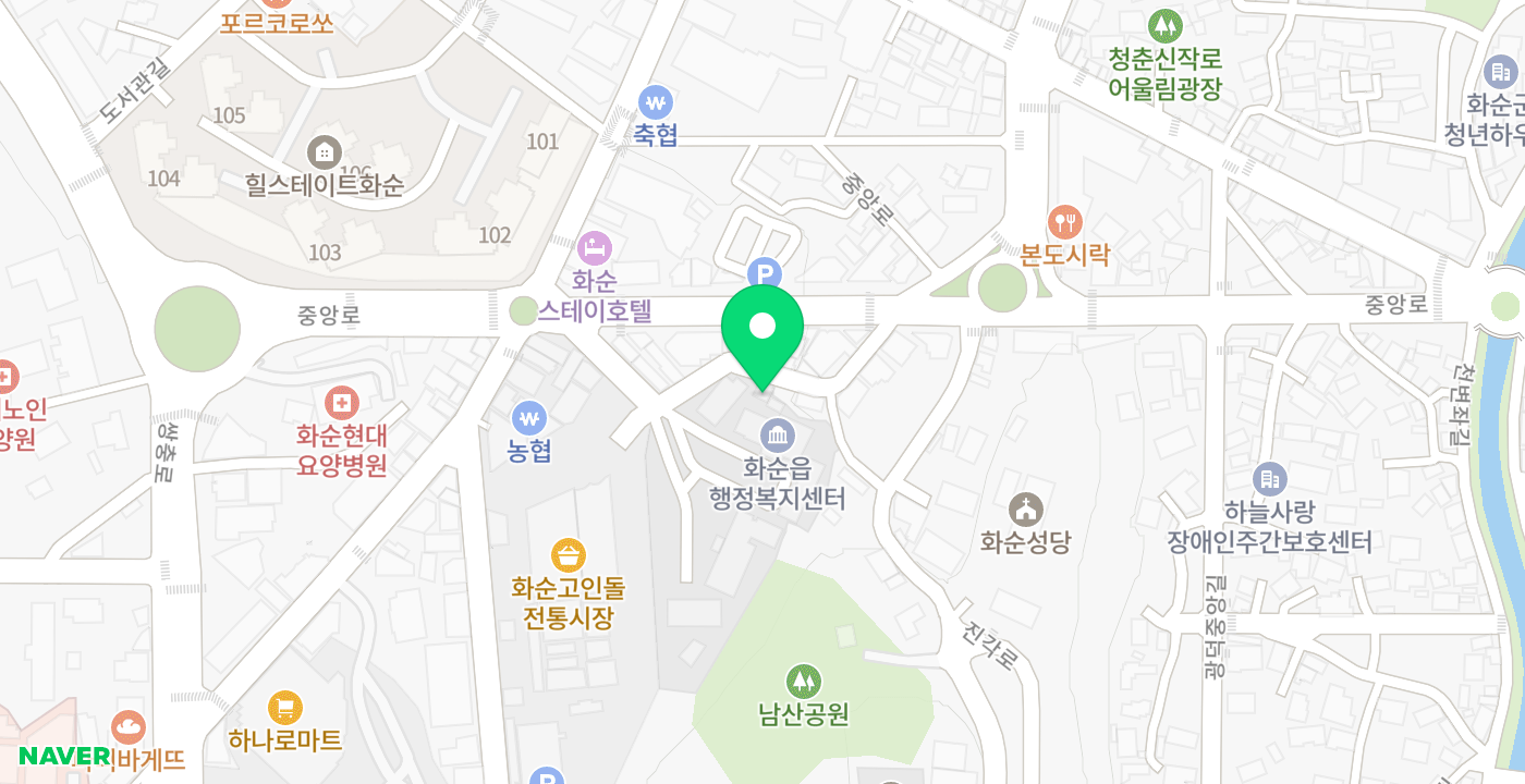 화순군화순읍 위치 지도