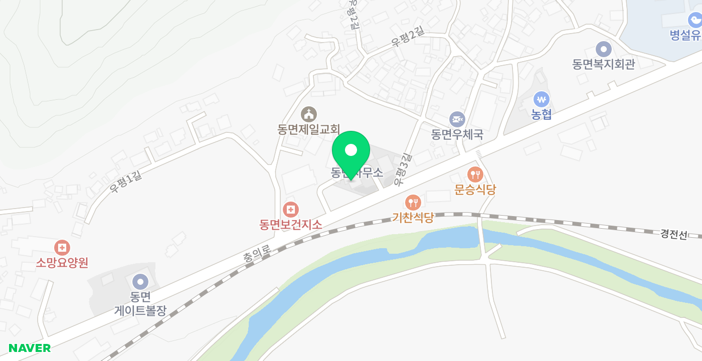 화순군동면 위치 지도