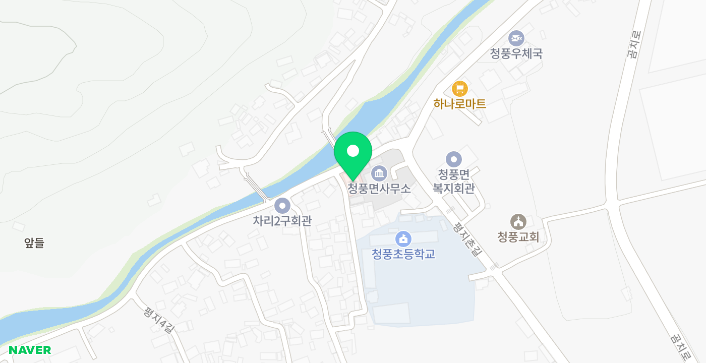 화순군청풍면 위치 지도