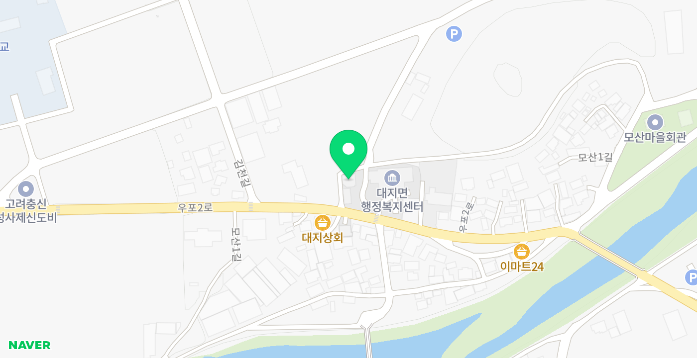 대지면사무소 위치 지도