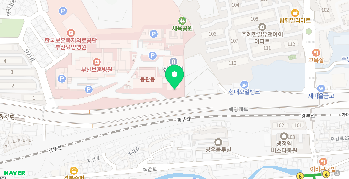 부산보훈병원 위치 지도