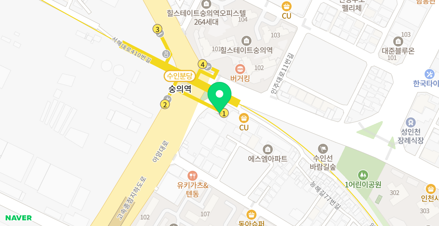 숭의역사 위치 지도