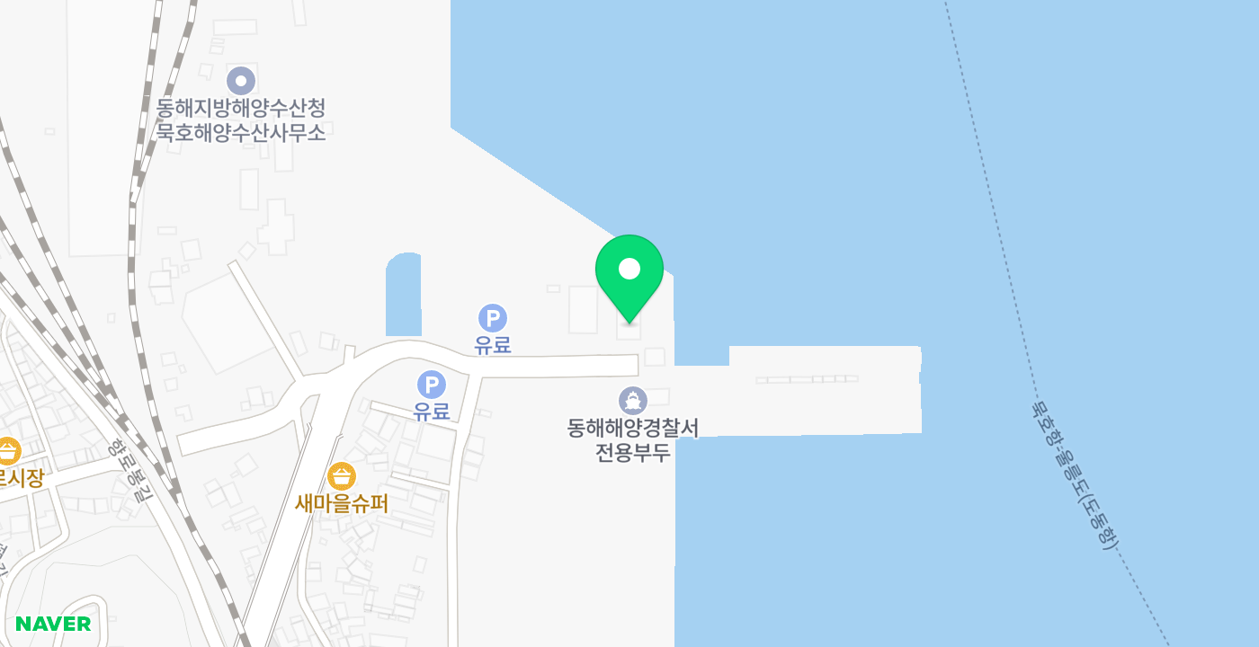 묵호항여객선터미널 위치 지도