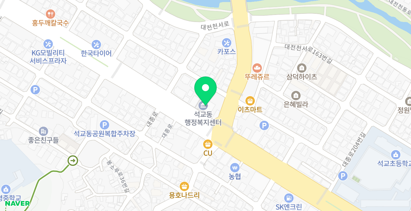 석교동행정복지센터 위치 지도