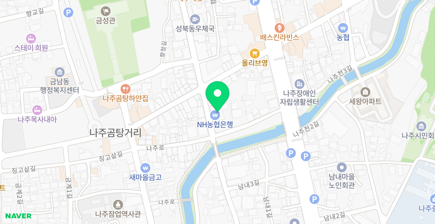 농협중앙회 나주시지부 365코너 위치 지도