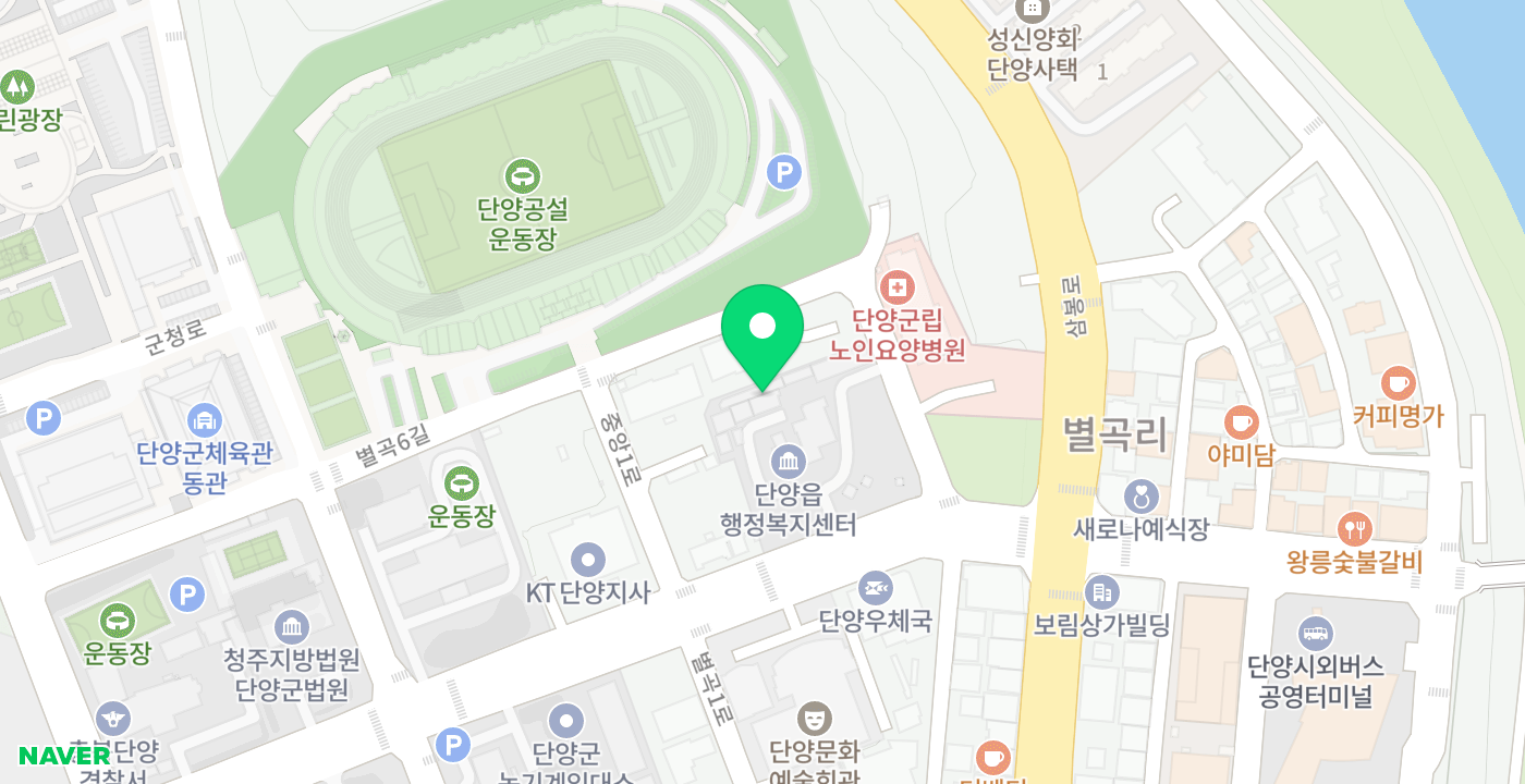 단양읍 위치 지도